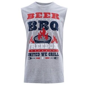 Way To Celebrate Men's Americana Graphic Muscle Tank Top, Size M
